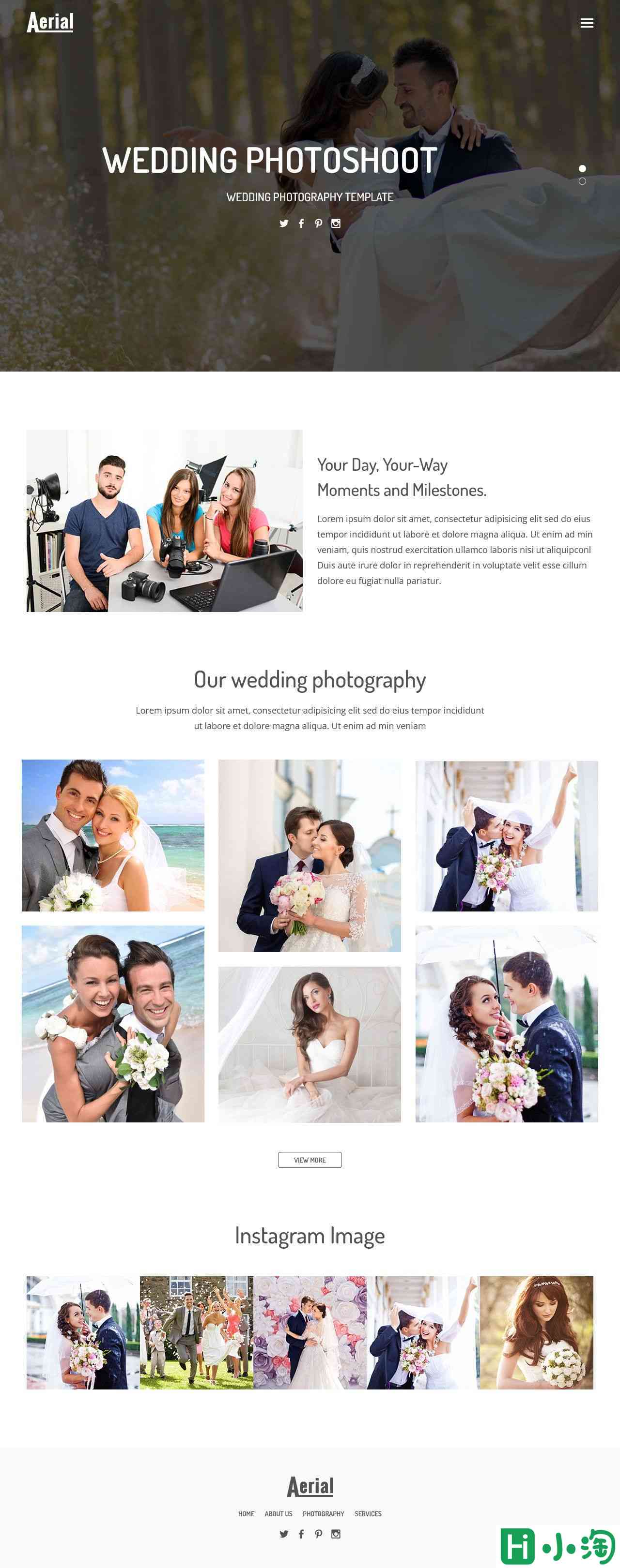 婚纱摄影高端展示网站模板-PC预览